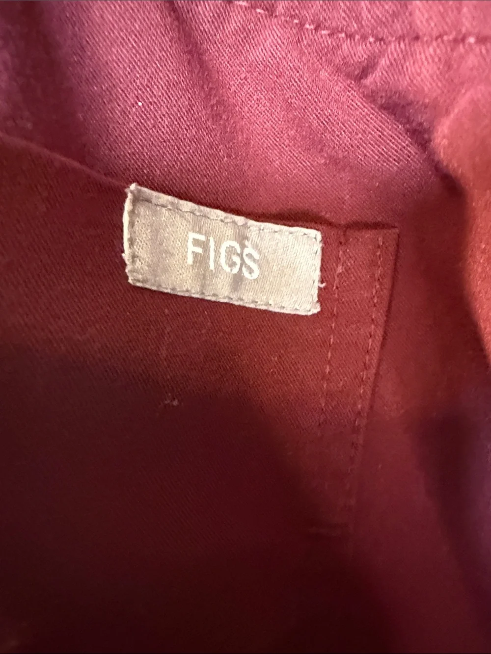 Figs Burgundy Joggers with Gray Drawstrings size M/P